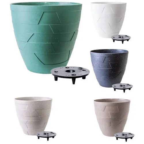 Aleana Keramo Flower Pot with Insert, Assorted, 19.5 x 17.5 cm, 3 L - Image 3