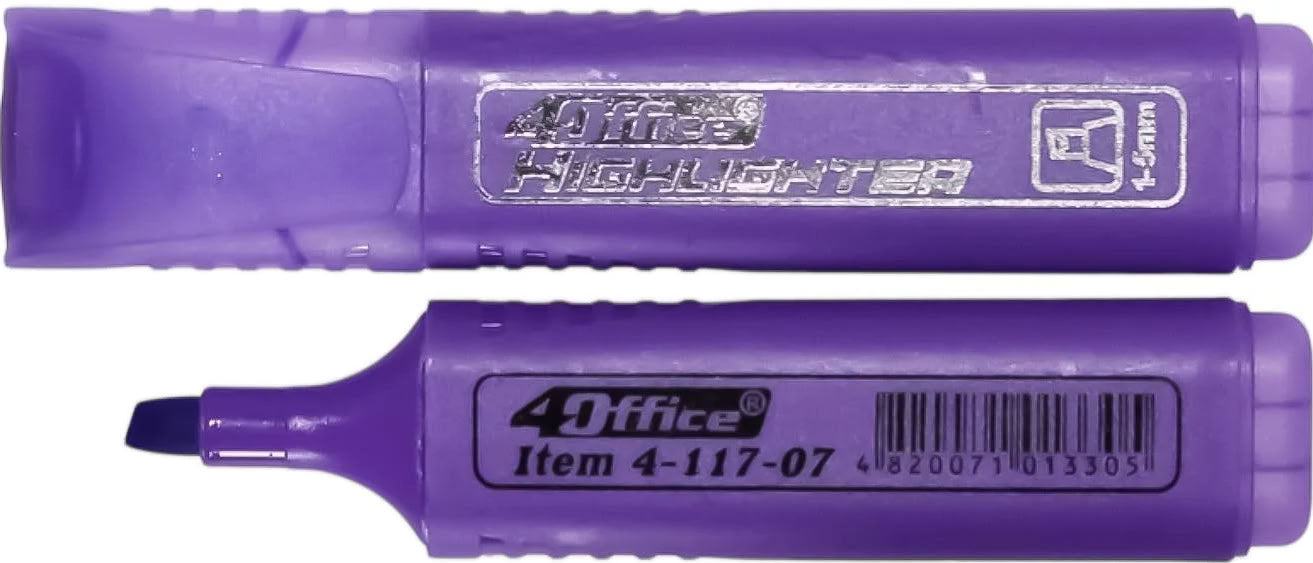 4Office 4-117-07 Purple Highlighter