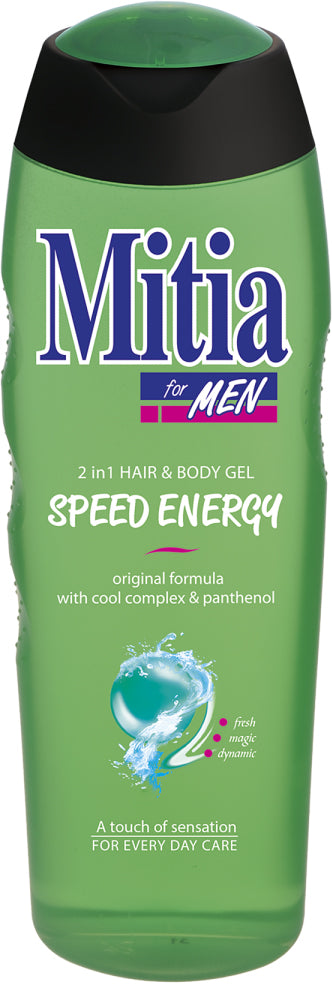 Mitia Speed Energy 2-in-1 Shampoo & Shower Gel, 400 mL