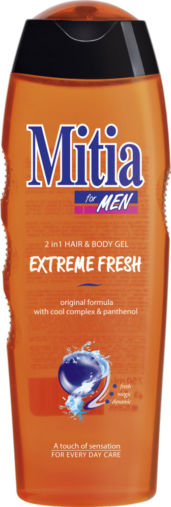 Mitia Extreme Fresh 2-in-1 Shampoo & Shower Gel, 750 mL