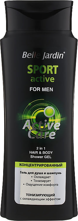 Belle Jardin Active Care Sport Active Toning Men's 2-in-1 Shower Gel & Shampoo, 400 mL