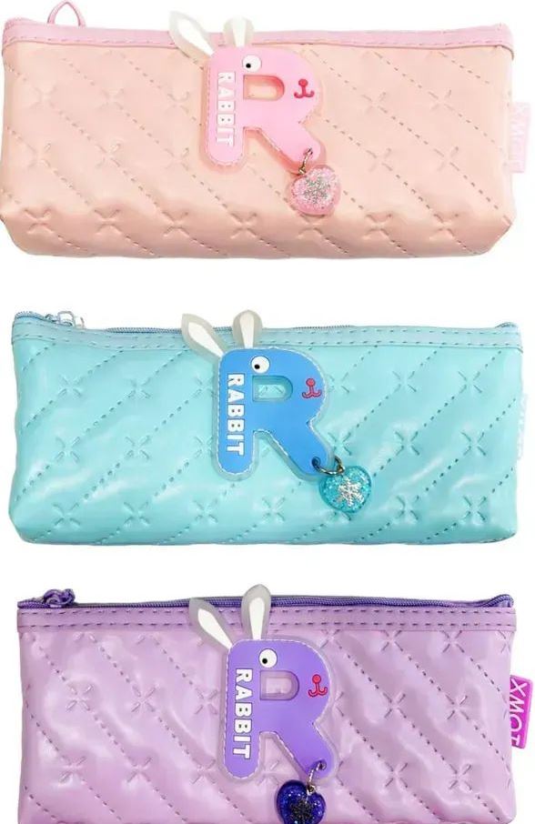 H-699 Rabbit Zipper Pencil & Cosmetic Case