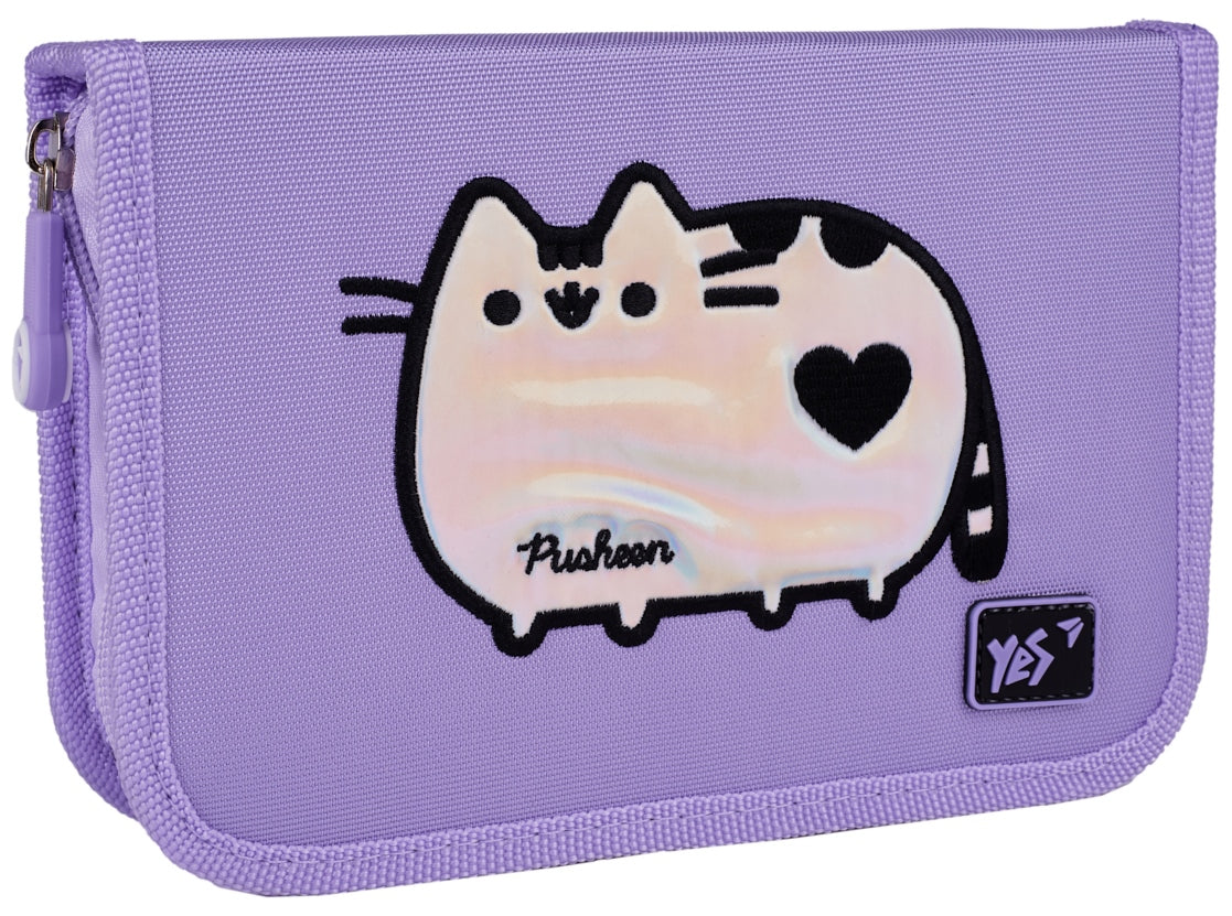 YES 533628 Pusheen the Cat Single-Compartment Hard-Shell Pencil Case with 2 Flaps