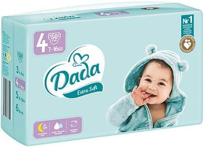 Dada Extra Soft Size 4 Baby Diapers, 7-16 kg, 50 pcs