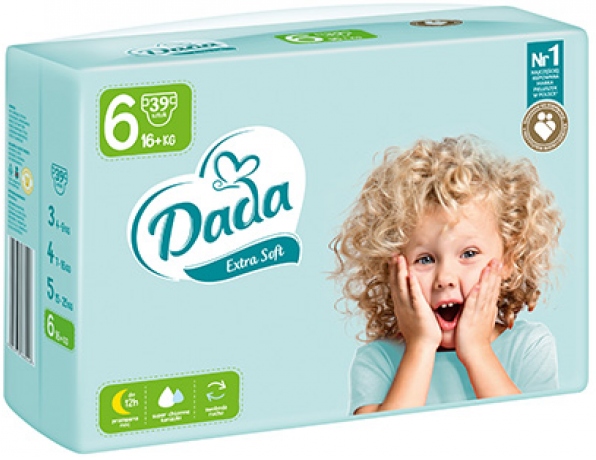 Dada Extra Soft Size 6 Baby Diapers, 16+ kg, 39 pcs