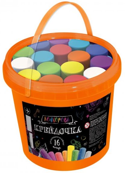 Danko Toys Little Chalk Set in Bucket, 16 pcs