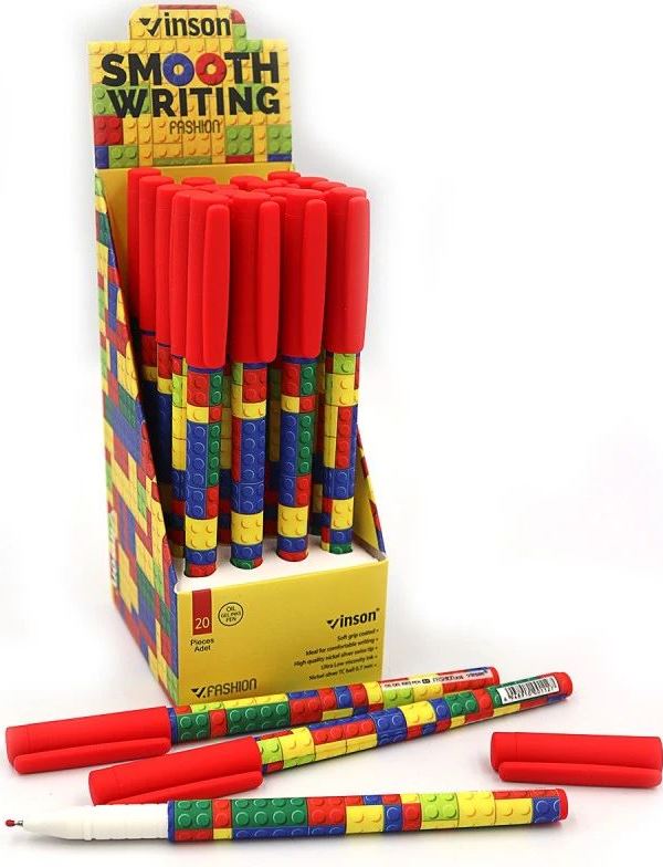 Vinson Lego Blue Oil-Based Ballpoint Pen, 0.7 mm