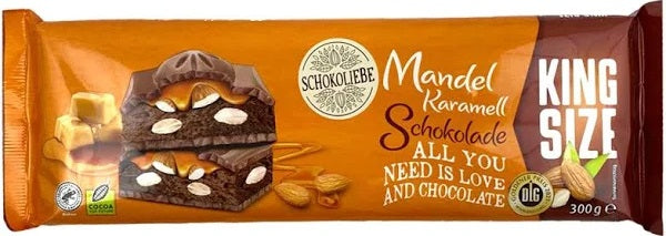 Schokoliebe Almond & Caramel Chocolate Bar, 300 g