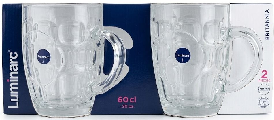 Luminarc Beer Mug Set Britania L7351 2 x, 600 mL