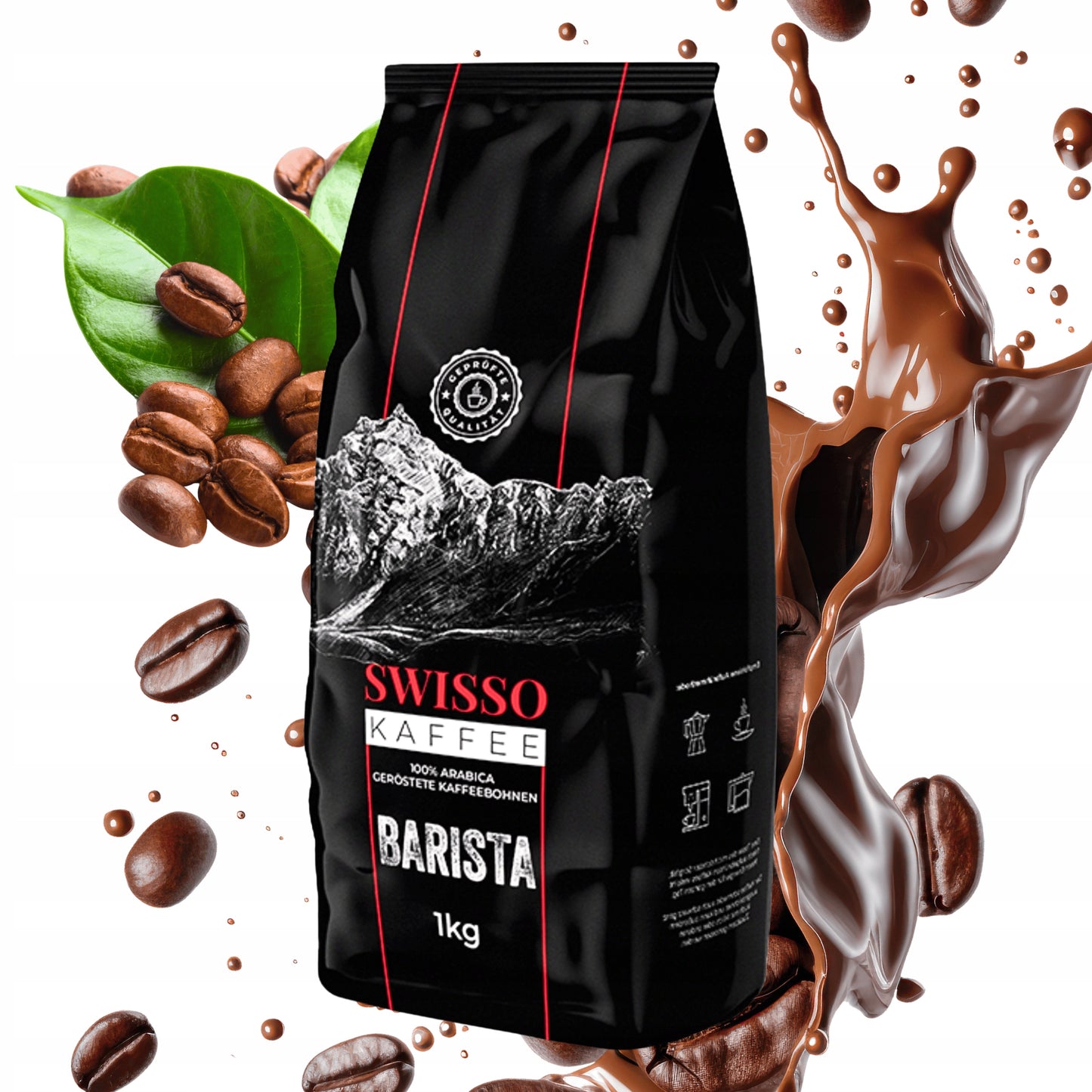 Swisso Kaffee Barista Whole Bean Coffee, 1 kg