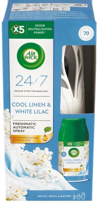Air Wick Freshmatic Linen & White Lilac Automatic Air Freshener, 250 mL - Image 2