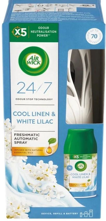 Air Wick Freshmatic Linen & White Lilac Automatic Air Freshener, 250 mL - Image 2
