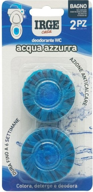 Irge Blue Water Toilet Cistern Tablets, 2 x 50 g