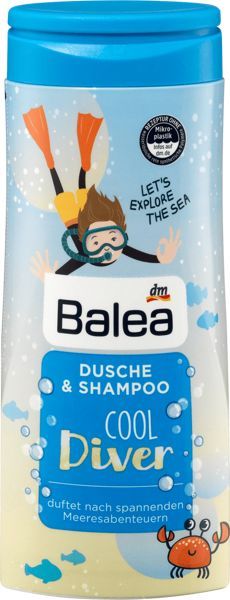 Balea Cool Diver Kids 2-in-1 Shower Gel & Shampoo, 300 mL