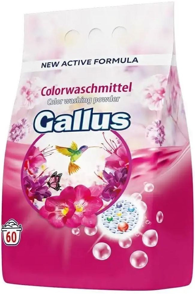 Gallus Color Laundry Detergent Powder, 60 Loads, 3.9 kg