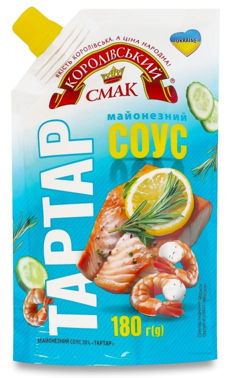 Korolivskyi Smak Tartar Mayonnaise Sauce, 180 g