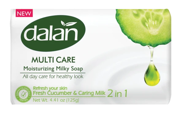 Dalan Multi Care Fresh Cucumber and Milk Bar Soap, 150 g
