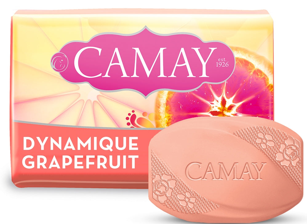 Camay Dynamique Grapefruit Bar Soap, 85 g