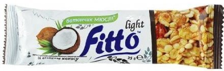 Fitto Light Coconut Flake Muesli Bar, 25 g