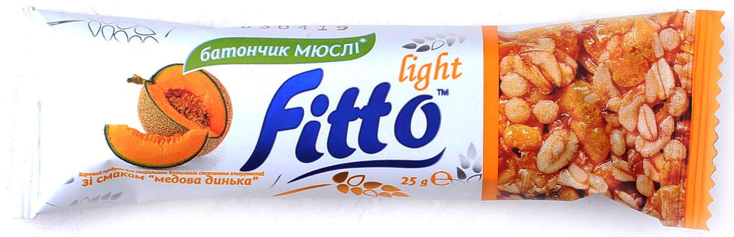 Fitto Light Honey Melon Muesli Bar, 25 g