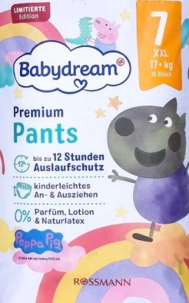 Babydream Premium Size 7 Baby Pull-Up Diaper Pants, 17+ kg, 16 pcs