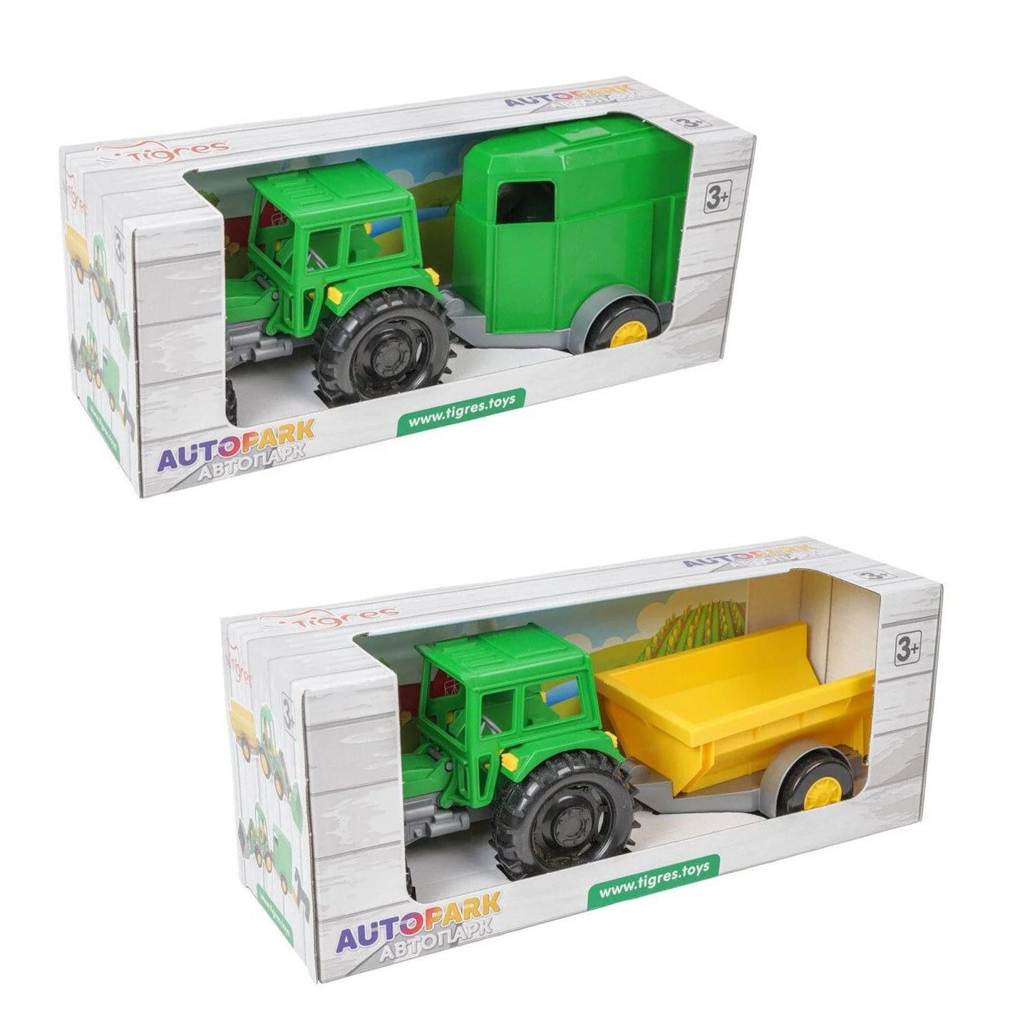 Tigres 39348 Farmer Toy Tractor with Trailer in Box