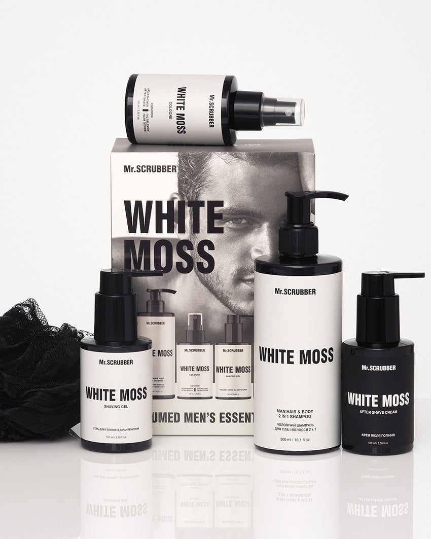 Mr. Scrubber White Moss Men's Perfumed Grooming Gift Set - Image 2