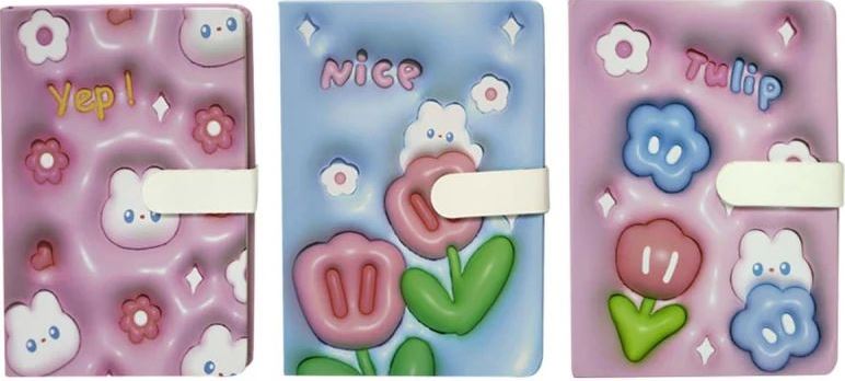 5203 Magnetic Closure Notebook with 3D-Effect Cover, 80 Sheets