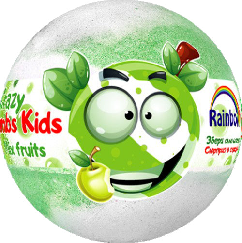 Rainbow Crazy Bombs Kids Fruit Mix Bath Bomb with Surprise, 100 g