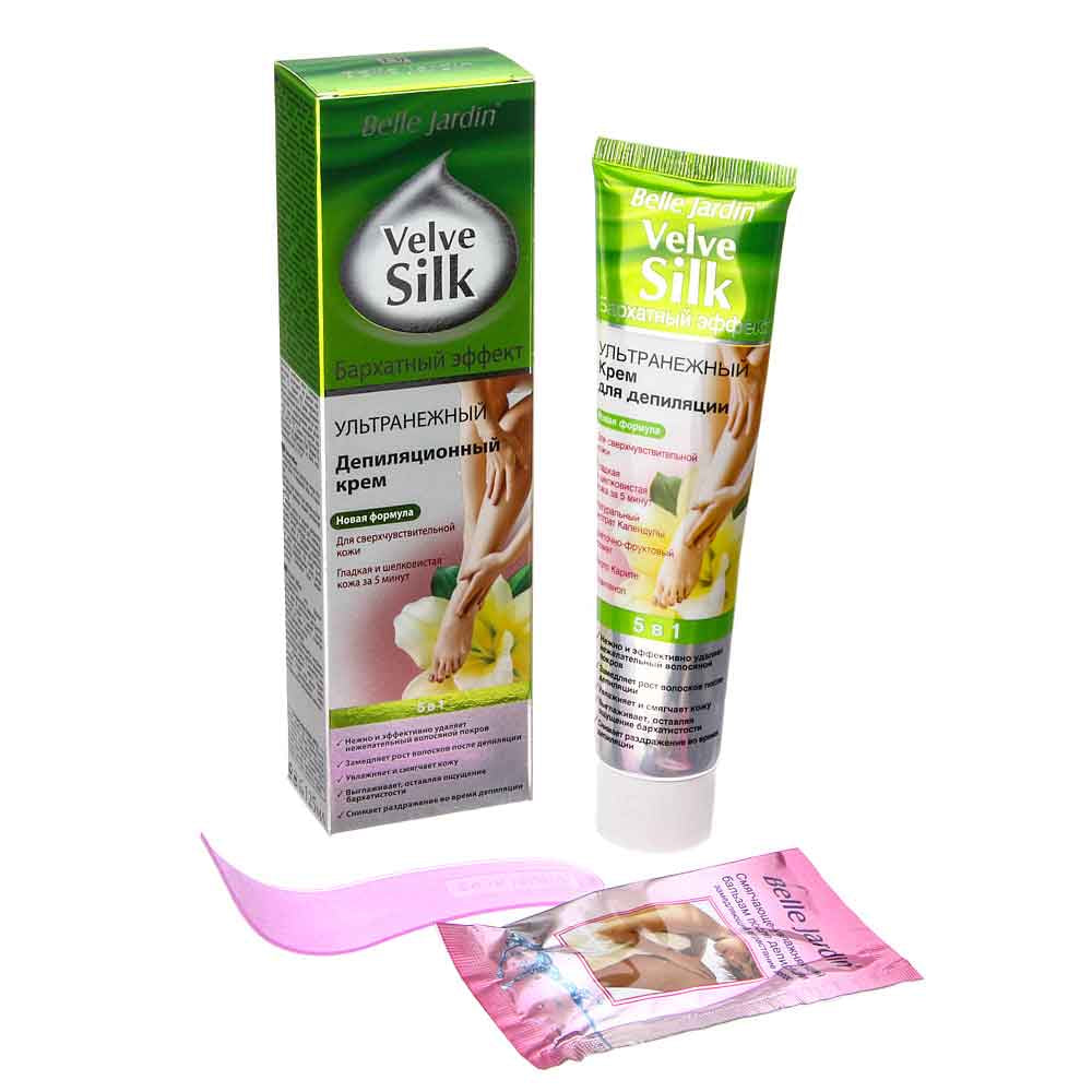Belle Jardin Velvet Effect Ultra Gentle Depilatory Cream, 125 mL