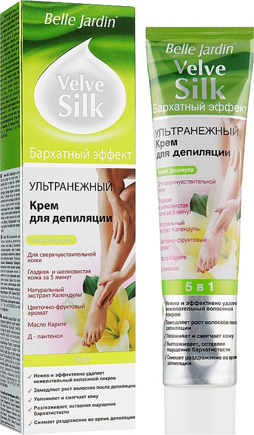 Belle Jardin Velvet Effect Ultra Gentle Depilatory Cream, 125 mL - Image 2