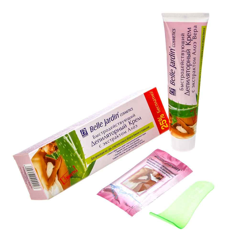 Belle Jardin Fast-Acting Depilatory Cream with Aloe Extract, 125 mL