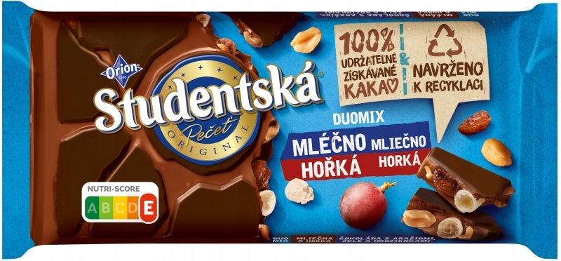 Studentska Milk & Dark Chocolate, 170 g