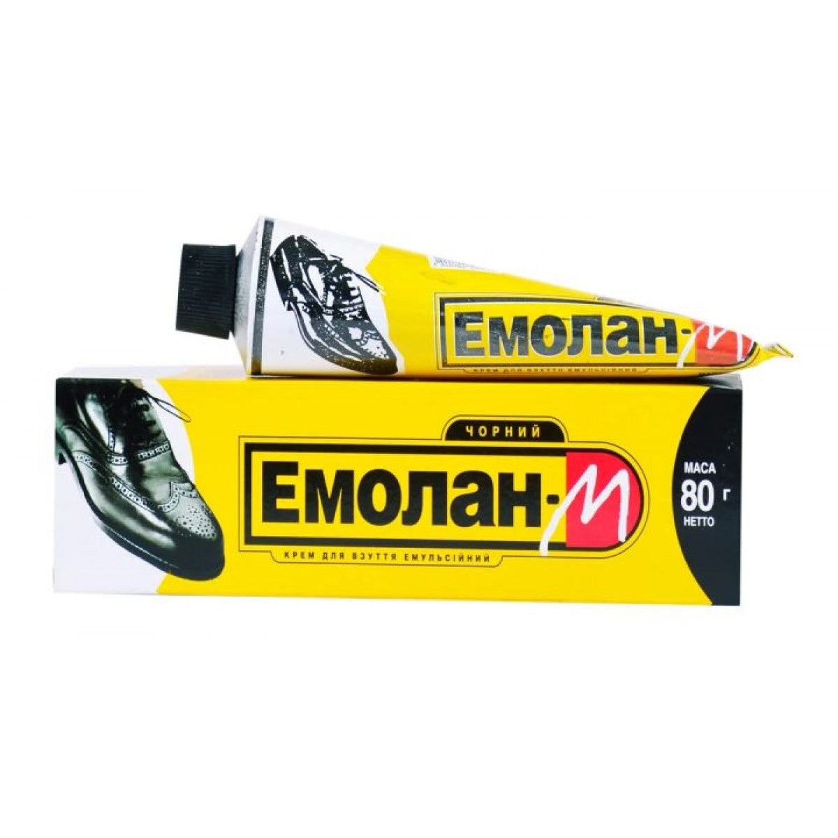 Emolan-M Black Shoe Cream, 80 g