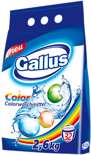 Gallus Color Laundry Detergent Powder, 2.6 kg