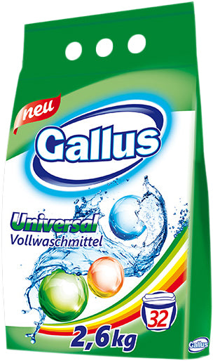 Gallus Universal Laundry Detergent Powder, 2.6 kg