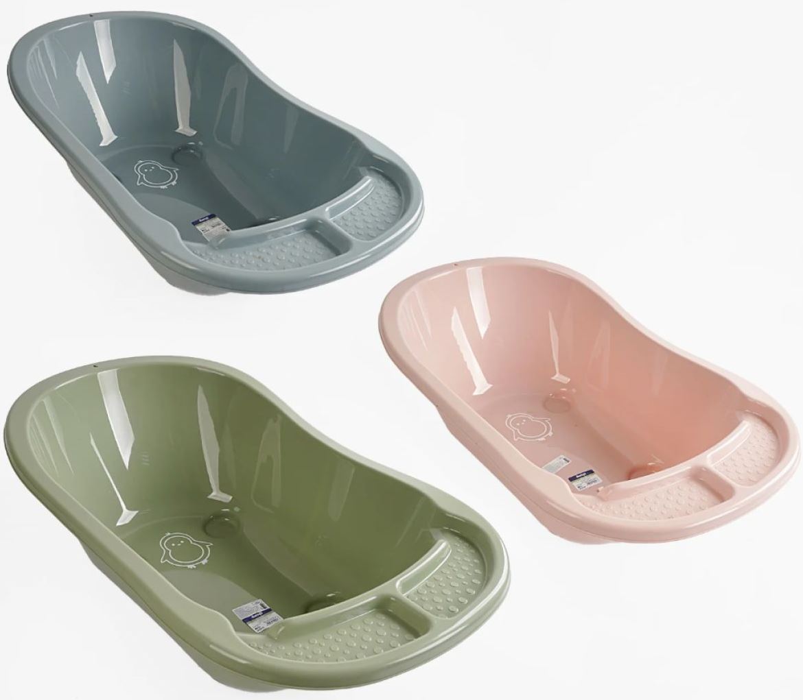 Dunya 12004 Baby Bathtub with Drain Hole, 53.5 x 91 x 28.5 cm