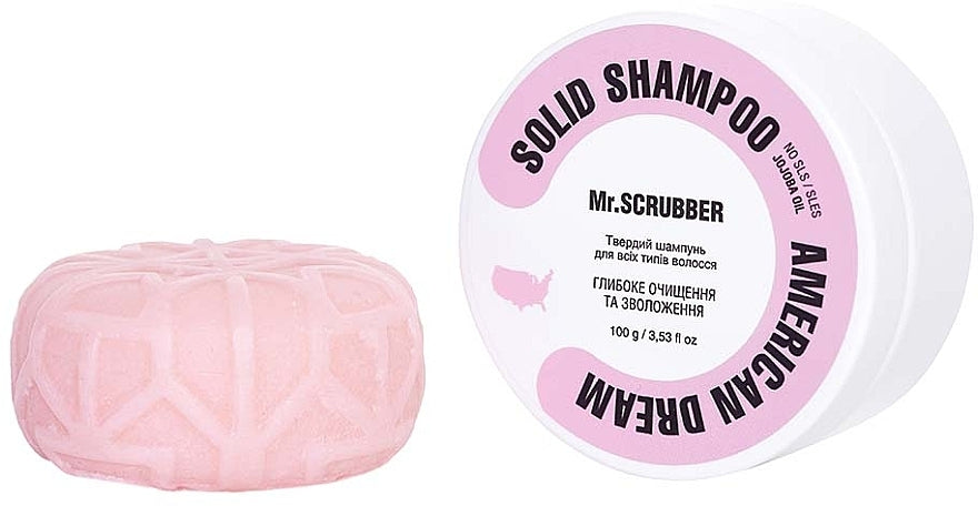 Mr.Scrubber American Dream Deep Cleansing & Moisturizing Solid Shampoo, 100 g