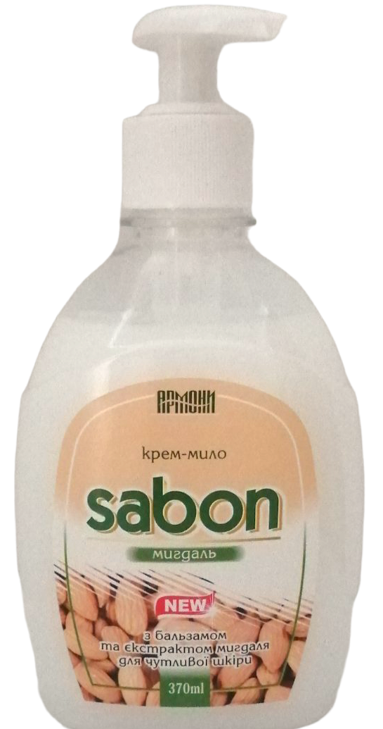 Armoni Sabon Almond Liquid Cream Soap with Pump, 370 mL