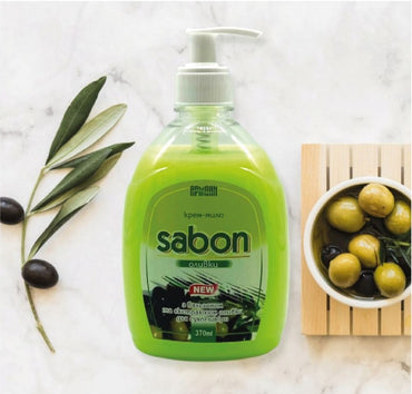 Armoni Sabon Olive Liquid Cream Soap with Pump, 370 mL - Image 2