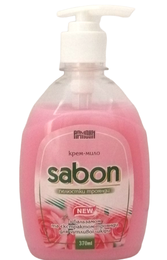 Armoni Sabon Rose Petals Liquid Cream Soap with Pump, 370 mL