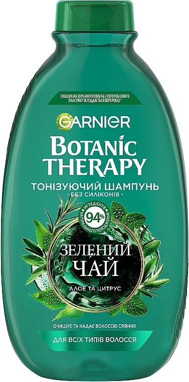 Garnier Botanic Therapy Green Tea, Aloe & Citrus Toning Shampoo, 400 mL