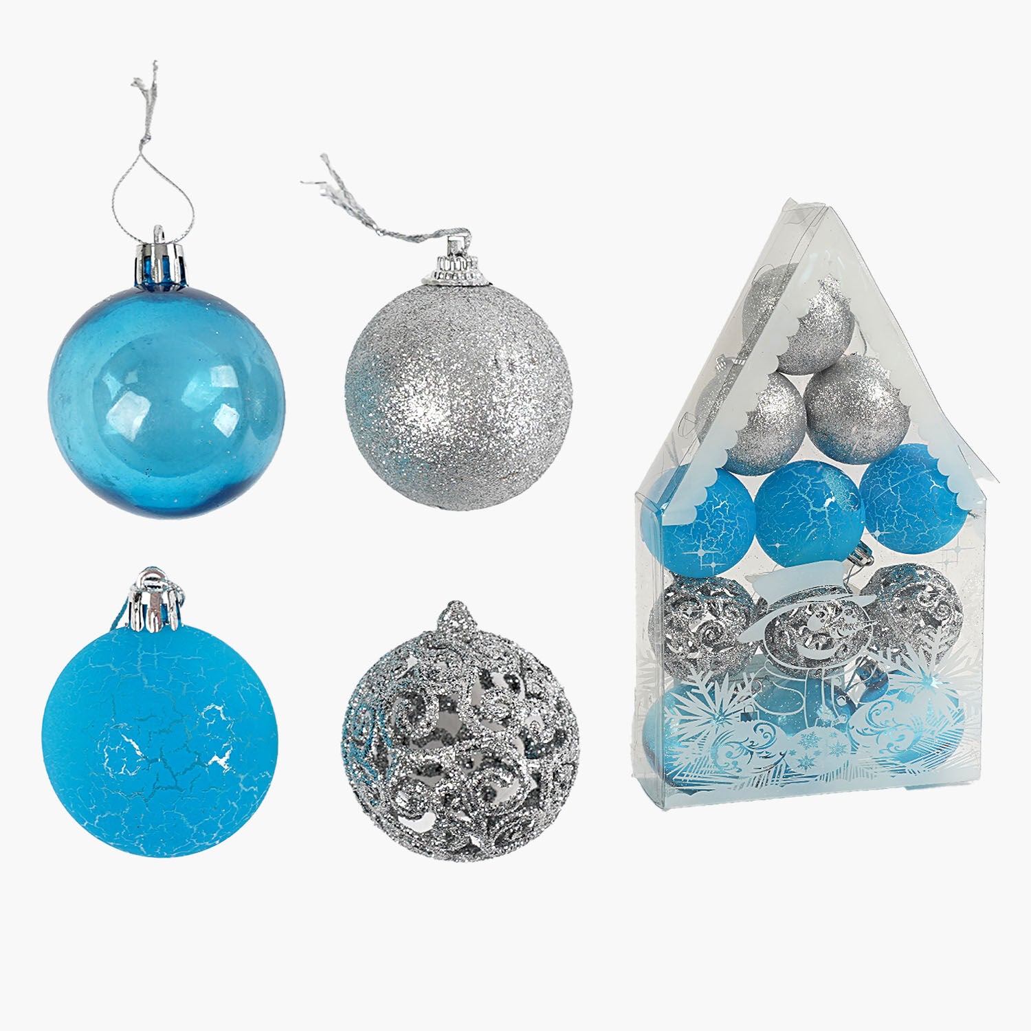 C 67385 Christmas Ball Ornaments, 5 cm Diameter, 12 pcs