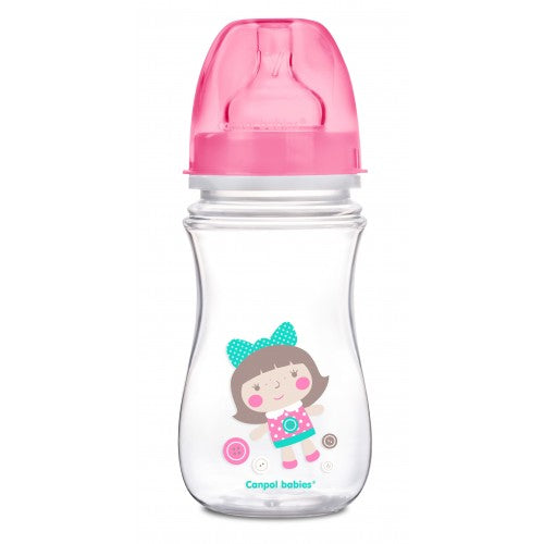 Canpol Babies 35/206 EasyStart Wide-Neck Anti-Colic Baby Bottle, 240 mL