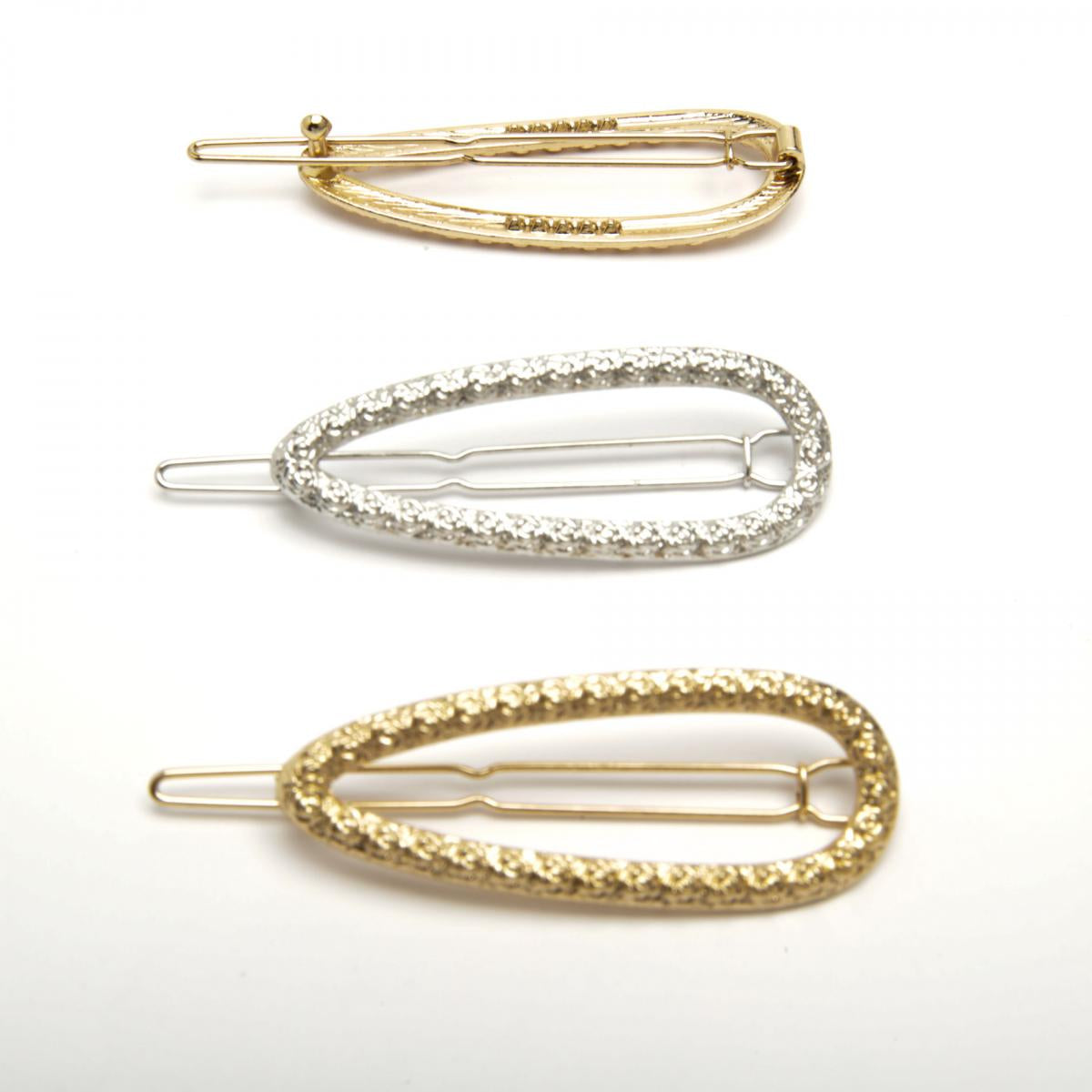 6-3995 Gold & Silver Kids' Hair Clip, 5.5 x 1.8 cm