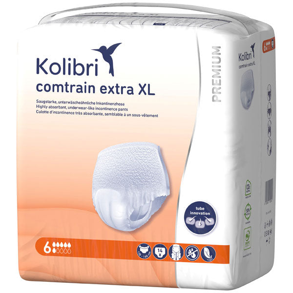 Kolibri Comtrain Premium Extra XL Adult Pull-Up Incontinence Pants, 130-160 cm, 6 Drops, 14 pcs
