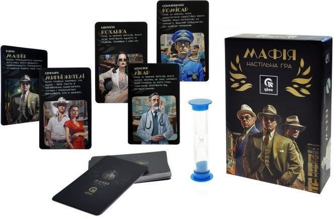 QB701-001 Mafia Board Game with Sand Timer