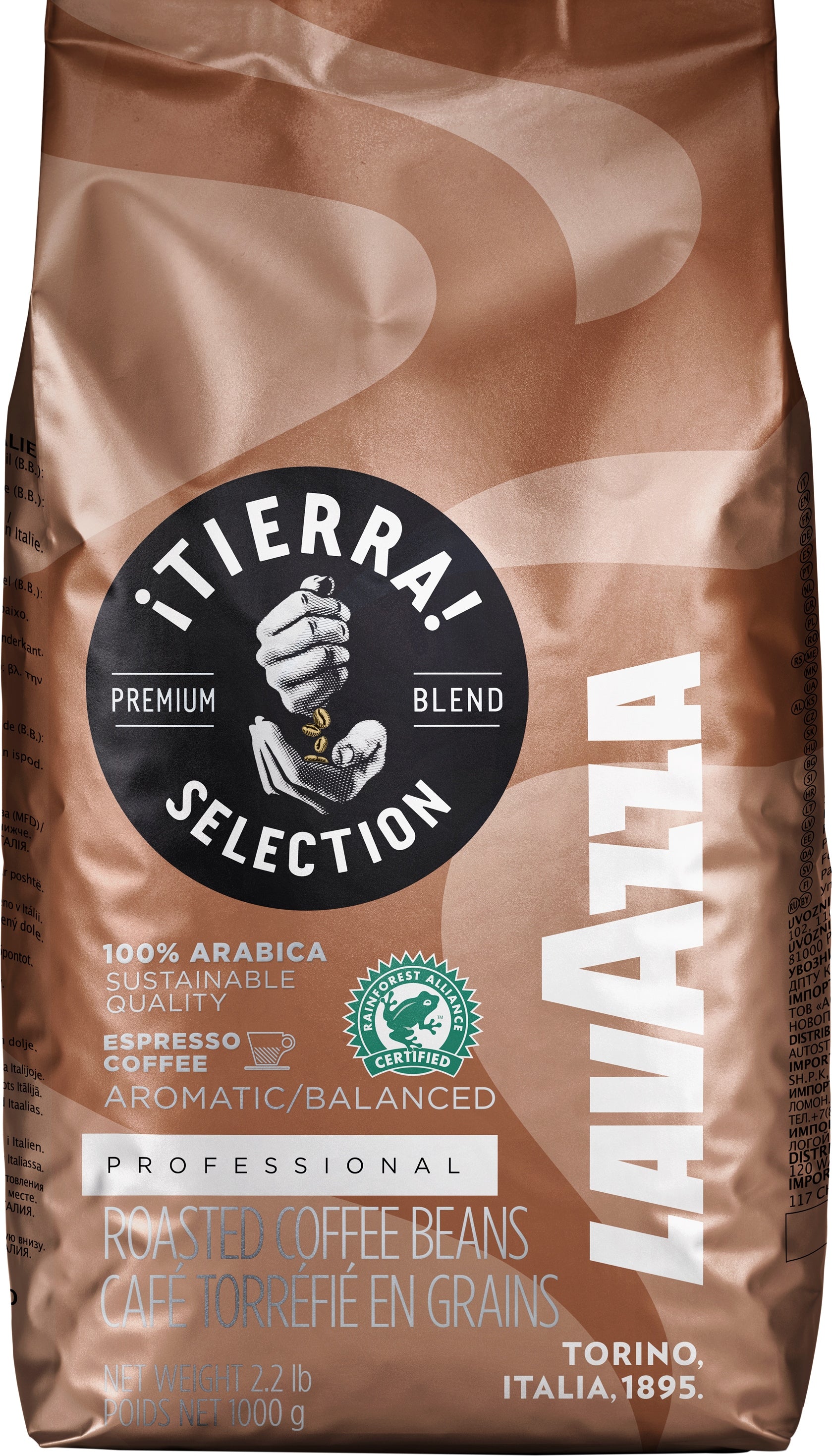 Lavazza Tierra Selection Whole Bean Coffee, 1 kg