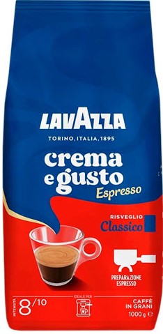 Lavazza Crema e Gusto Espresso Classico Whole Bean Coffee, 1 kg
