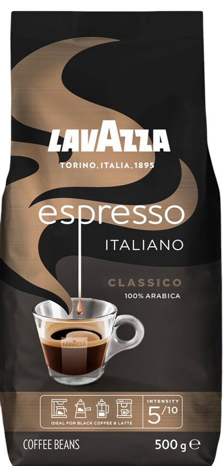 Lavazza Espresso Italiano Classico Whole Bean Coffee, 500 g